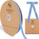 Blue Velvet Ribbon 3/8'' 25 Yards for Christmas Tree, Gift Wrapping, Flower Bouquet, Wreath Decorations, Bow Making (0.375 x 900 in)