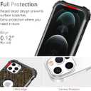 LONTECT for iPhone 12/iPhone 12 Pro Case Glitter Sparkly Bling 3 in 1 Shockproof Heavy Duty Hybrid Sturdy High Impact Protective Cover Case for Apple iPhone 12/12 Pro 6.1 inch,Shiny Black