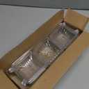 Glass Serving Tray Serving Dishes for Dried Fruits Platters for Wedding, Party Appetizer Tray with 3 Individual Bowls Snack Tray with Lid, transparent