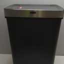 Rubbermaid Premier Series III Step-On Trash Can for Home and Kitchen, with Stainless Steel Rim, 12.4 Gallon, Charcoal, for Home/Kitchen/Garage/Apartment/Office