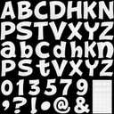 Colarr 216 Pcs Glitter Bulletin Board Letters for Classroom Numbers Alphabet 4 Inch Poster Board Letters with Adhesive Dots Punctuation Symbols Cutouts Bulletin Display School Decor, Iridescence White