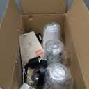 TALOYA 19 Inch Brushed Black Bathroom Light Fixtures with Thickend Clear Tapered Glass Shade, 3-Light Modern Vanity Light Over Mirror for Bathrooms, Bedrooms (Bulbs Not Included)