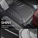 IKABEVEM Carbon Fiber Pattern Floor Mats Fit for Jeep Gladiator JT 2026 2025 2024 2023 2022 2021 2020 All Weather Luxury Custom Fit 3D Car Mats Protection Floor Liners Waterproof Accessories