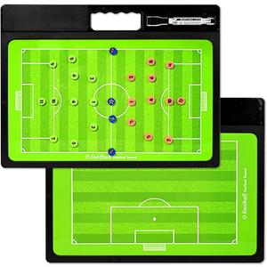 Soccer Coaching Board, Magnetic Soccer Marker Board, Soccer Coaches Clipboard Tactical Magnetic Board Kit, Coaches Strategy Tactical Blackboard Double-Sided Dry Erase Coach Boards with Marker Pens