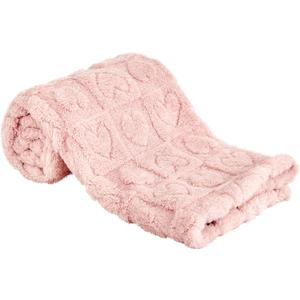 Yurhap Fleece Baby Blanket Heart Checkered Blanket, Ultra Soft Cozy Baby Blankets for Girls Boys, Fluffy Infant Toddler Newborn Receiving Blankets for Crib Stroller 3040 (Light Pink) (30"x40", 01 Light Pink)