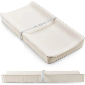 Soft Baby Diaper Changing Pad with Cotton Cover - Waterproof Changing Table Topper with Washable Cover and Safety Straps Fits All Standard Dressers - The Perfect Pad for Your Baby Girl or Boy