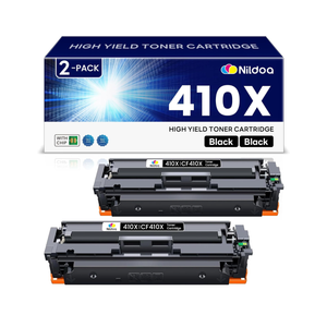 410X CF410X Black Toner Cartridge High Yield Replacement for HP 410X CF410XD Color Pro MFP M477fdw M477fdn Pro M452dn M452dw Series Printer, 2 Pack