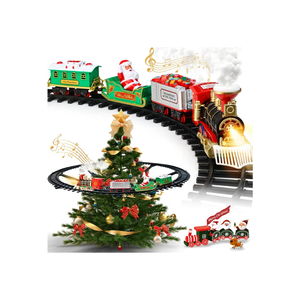 Christmas Train Set 2 in 1 Hanging Around The Tree Train Toys for Toddlers with Luxury Track & Sound and Smoke,Train Toy Set Around & Under The Christmas Tree, Best Indoor Christmas Decoration