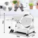 Meat Slicer 340WHome Use and for Commercial 10-inch Electric Food Slicer with Chromium-plated Steel Blade and Built-in Sharpening Stone Easy to Clean Adjustable Thickness Cuts Meat Bread and Cheese