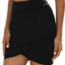 LouKeith Tennis Skirts for Women High Waisted Golf Skorts Workout Athletic Activewear Casual Skorts Skirts with Short Pockets Black L