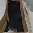 DEXI Front Door Mats Outside Entrance, Heavy Duty Non-Slip Rubber Entry Mat, Dirt Trapping Waterproof Low-Profile Welcome Doormat for Entryway, 24x36, Black