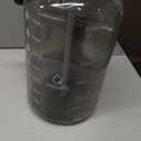 AQUAFIT 1 Gallon Water Bottle with Time Marker - Straw & Chug Lid - BPA Free Gym Water Bottle with Straw - Big Gallon Jug (Gray, 128 oz - 2 Lids)