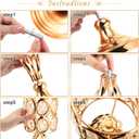 Tatuo 12 Pcs Gold Wedding Centerpiece Vases for Table Crystal Flower Trumpet Metal Flower Vase Stand with Diamond for Wedding Party Reception Dining Room Living Room(20 inch)