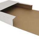 ROTCH 50 Pack Vinyl Record LP Shipping Mailer Boxes Perfect for Mailing Packing 12 inch Albums, 12.5x12.5x2'' in Height-Adjustable to Mail 1-6 LPs, White (EZ1212)