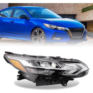 LED Headlamp for 2020-2022 Nissan Sentra S/SV Assembly Right Passenger Side Assembly Replacement OE Style NI2502277