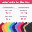 Debra Weitzner Womens Runner Ankle Socks - Low-Cut Colorful Socks (Size 9-11 and 10-13) 12 Pairs (Ankle Blue & Maroon)