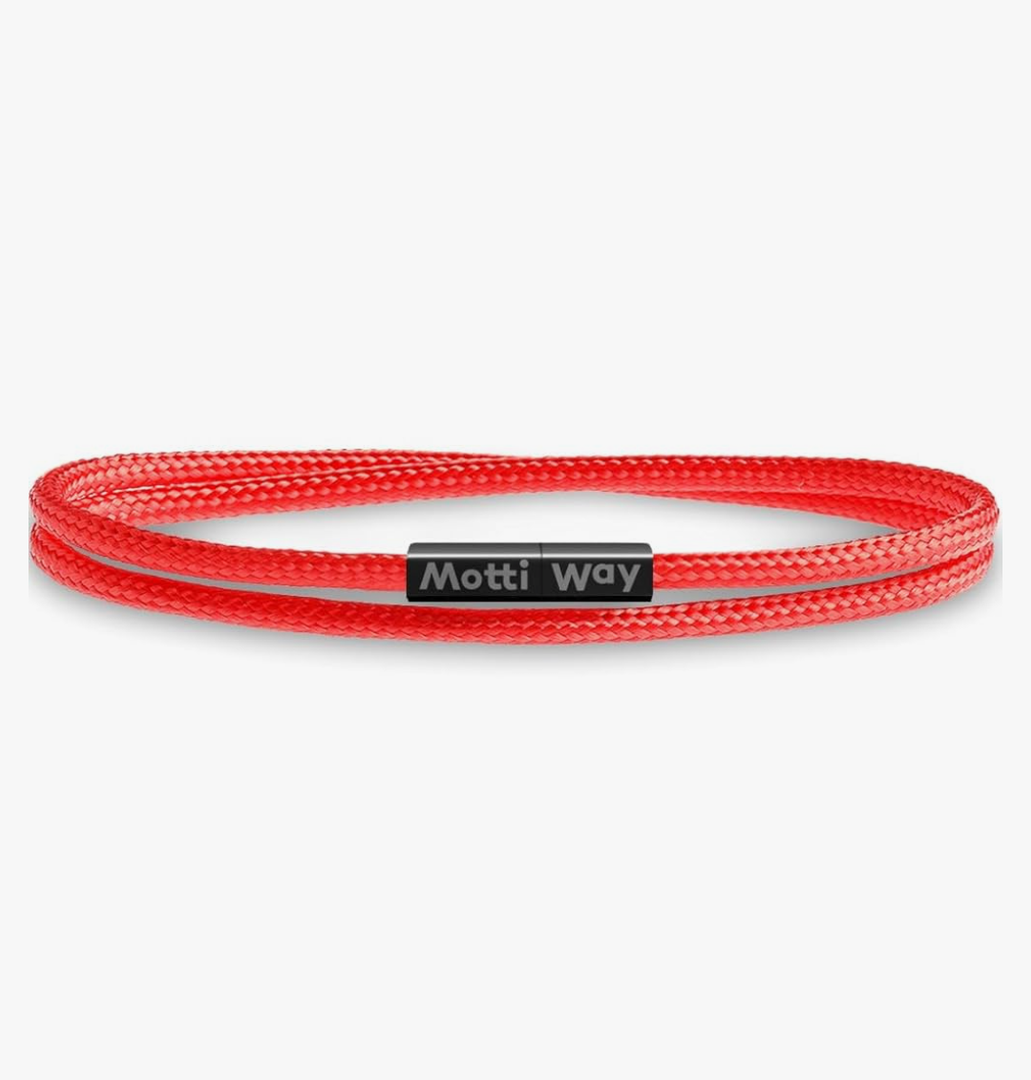 Nautical Durable Black Rope Cord Cuff Unisex Waterproof Bracelet with Magnetic Clasp for Men & Women