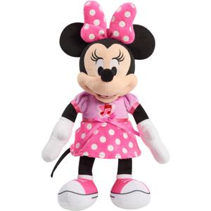 Disney Junior Mickey Mouse Funhouse Singing Fun Minnie Mouse 13 Inch Lights and Sounds Feature Feature Plush, Sings Bowtoons Theme Song, Kids Toys for Ages 3 Up by Just Play