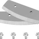 11735 Ice Fishing Auger Blades 8 Inch Compatible with ION Ice Auger Drill Replacement Blade Kit Straight Through Blades, Ice Fishing Auger Parts for Fast Cutting - 5Cr15MoV Stainless Steel
