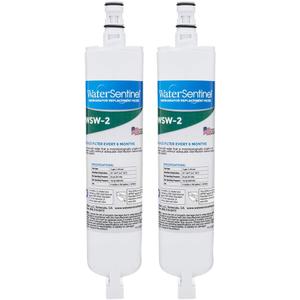 WaterSentinel WSW-2 Refrigerator Replacement Filter Fits Whirlpool Filter 5, Kitchenaid, Thermador, Kenmore, Maytag, Puriclean (2-Pack)