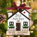Christmas House Warming Gifts New Home - Housewarming Gifts New Home, First Christmas Ornament - Two Layer Wooden Christmas Ornaments for Tree Decorations - House Warming Gift for New Homeowner (House - Chapter Begins)