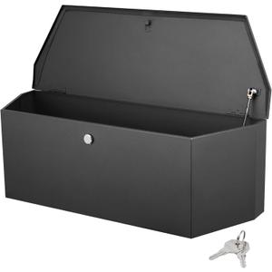 Trailer Tongue Box, Carbon Steel Tongue Box Tool Chest, Heavy Duty Trailer Box Storage with Lock and Keys, Utility Trailer Tongue Tool Box for Pickup Truck Bed, RV Trailer, 36"x12"x12"