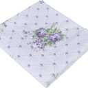 Queen Size Flat Bed Sheets Only Cotton Purple Floral Pattern Top Sheets Easy Care Soft Flat Sheet Twin XL