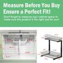 ARSTPEOE Under Sink Organizer - 2 Packs Multi-Purpose Pull-Out Storage Organizers, Slide out Pull out Cabinet Organizer Shelf, Storage for Kitchen Bathroom, Clear