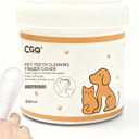 2 x CGO Pet Teeth Cleaning Finger Wipes (50 Count) - Soft Dental Finger Covers for Dogs & Cats - Effectively Removes Plaque & Tartar, Freshens Breath - Alcohol-Free, Non-Irritating Oral Care Routine