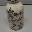 Green Vintage Vase Ceramic Crackle Floral Vase for Farmhouse Retro Home Bookshelf Living Room Table Centerpiece Decor(Rustic)