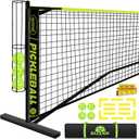 Bltend Pickleball Set - 22FT Regulation Size Portable Net, 4 Pickle Balls, Court Marker, Carry Bag and Tape Measure - Indoor Outdoor Driveway Gifts