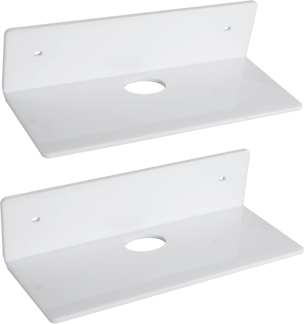 evron Acrylic Floating Shelves for Wall Decor (White, M9)