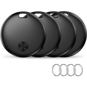 Smart Tracker Tag Item Finder 4Pack, Compatible with Apple Find My APP (iOS Only), IP67 Waterproof, Replaceable Battery, Suitable for Luggage, Bags, Wallets, Backpacks, Keys (weTag mini)
