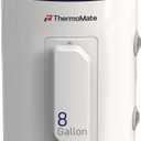 ThermoMate Tank Water Heater Electric, 8 Gallon Small Point of Use Residential Hot Water Heater, 1500W 120Volt Compact, Adjustable Thermostat, UL Listed (ES900)