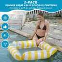 Inflatable Pool Floats for Adults, 2-Pack Heavy-Duty Floating Lounge Chairs - Summer Water Fun for Beach, Lake & Pool Parties, 120*120cm