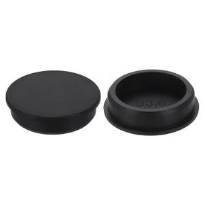 uxcell 2Pcs Silicone Hole Plug, Waterproof Round Rubber Stoppers Bottle Seal Plugs Tube Pipe End Caps for 62mm/2.44" Hole for Bathtub Bottle, Black