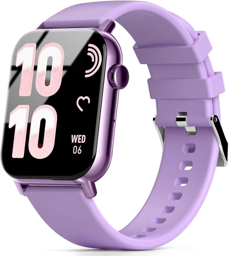 Smart Watches for Women, 1.83" HD Fitness Tracker (Answer/Make Calls), 120+ Sport Modes with Heart Rate/Sleep Monitor, IP68 Waterproof, Fitness Watch for iOS Android, Purple