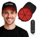 CAYAMA Red Light Hair Growth Cap for Men & Women, 528 Total Light Emitters, Rechargeable Controller, Cordless Sessions, 4 Modes with Adjustable 1020 Min Timer, At-Home Scalp Care (Ink Blackno need plug)