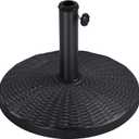 Yaheetech 22 lbs Heavy Duty Outdoor Umbrella Base 18" Round Patio Umbrella Stand Market Umbrella Base for Garden & Lawn, Black