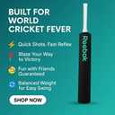 Reebok Blaze Plastic Cricket Bat Full Size 34" 4.5", Lightweight PVC, Durable Design for Practice & Recreational Play, Suitable for Ages 15+ (Green)