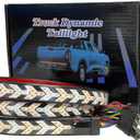 60 Inch Arrow 528smd LED Truck Tailgate Light Bar Strip, Amber Sequential Turn Signal, RED Strobe Warning Brake Light Kit