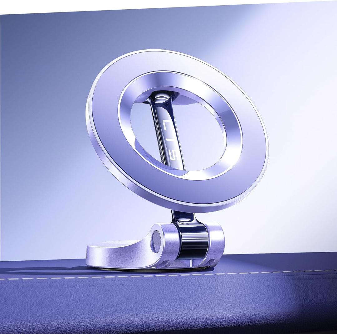 LISEN for iPhone 17 MagSafe Car Mount, Purple Car Accessories, Ultra Magnetic Phone Holder for Car Dashboard,Gifts for Men Women Him Her, Fit for iPhone17 Pro/air/Max 16 15 14 13 Purple (Cold Brew Purple)