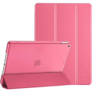 ProCase for iPad 9th/ 8th/ 7th Generation Case 10.2 Inch, iPad 10.2 Case 2021/2020/2019, Slim Smart Cover with Translucent Hard Shell Back, Supports Touch ID, Auto Wake/Sleep -Melonpink