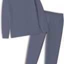 ITSY BITSY BOUTIQUE Viscose Bamboo Baby Pajamas - Boys and Girls Footie Sleeper Convertible 2-Way Zipper Sleeper (5-6 Years, Serenity Blue (Two Piece))