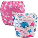 Amazon.com: ALVABABY Swim Diapers 2pcs Baby & Toddler Snap One Size Reusable Adjustable Swim Diapers for Swim Classes SW09-10 : Clothing, Shoes & Jewelry