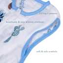 Toddler Sleeping Sack Muslin Cotton 1-2T Lightweight 0.5 Tog Summer Baby Wearable Blanket Thin Infant Sleeping Bag Breathable Soft 12-24M Sleeveless Sleeper Sack (Night Blooming)