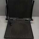 Chefman Panini Press Grill and Gourmet Sandwich Maker Non-Stick Coated Plates, Opens 180 Degrees to Fit Any Type or Size of Food, Stainless Steel Surface and Removable Drip Tray, 4 Slice, Black