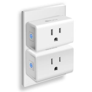 Kasa Smart Plug Ultra Mini 15A, Smart Home Wi-Fi Outlet Works with Alexa, Google Home & IFTTT, No Hub Required, UL Certified, 2.4G WiFi Only, 2 Count (Pack of 1)(EP10P2) , White (2-Pack)