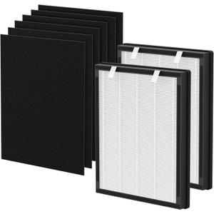 True HEPA Replacement Filter Compatible with uahpet Pet Air Purifier Slim, for Home Large Rooms, Pet Household, Includes 2 HEPA Filters and 6 Washable Pre-Filters