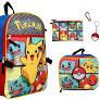 Pokemon 3 Piece Backpack Set Supply Case Key Chain Pendant Kids School Travel Backpack Set Pokemon 3 Piece Backpack Set Supply Case Key Chain Pendant Kids School Travel Backpack Set